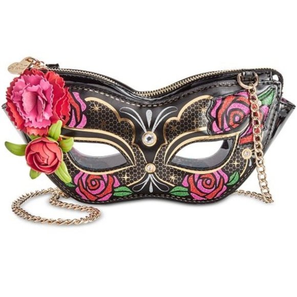 Betsey Johnson Masquerade Mask Crossbody - Picture 4 of 5